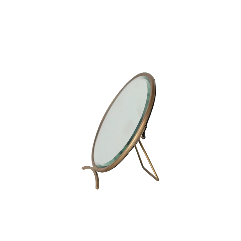 Rosewood Antique Brass Mirror