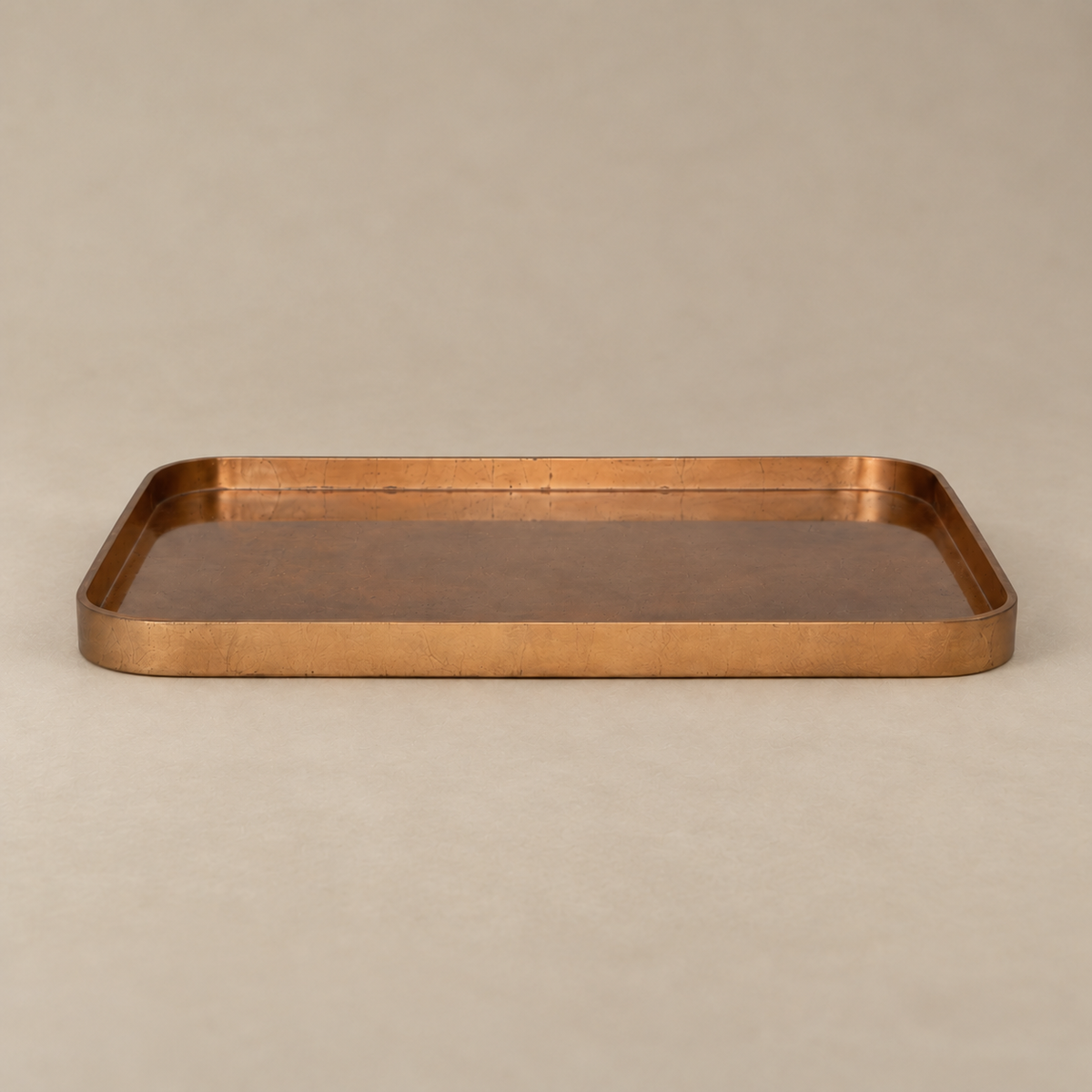 Levi Lacquered Tray - Copper Foil