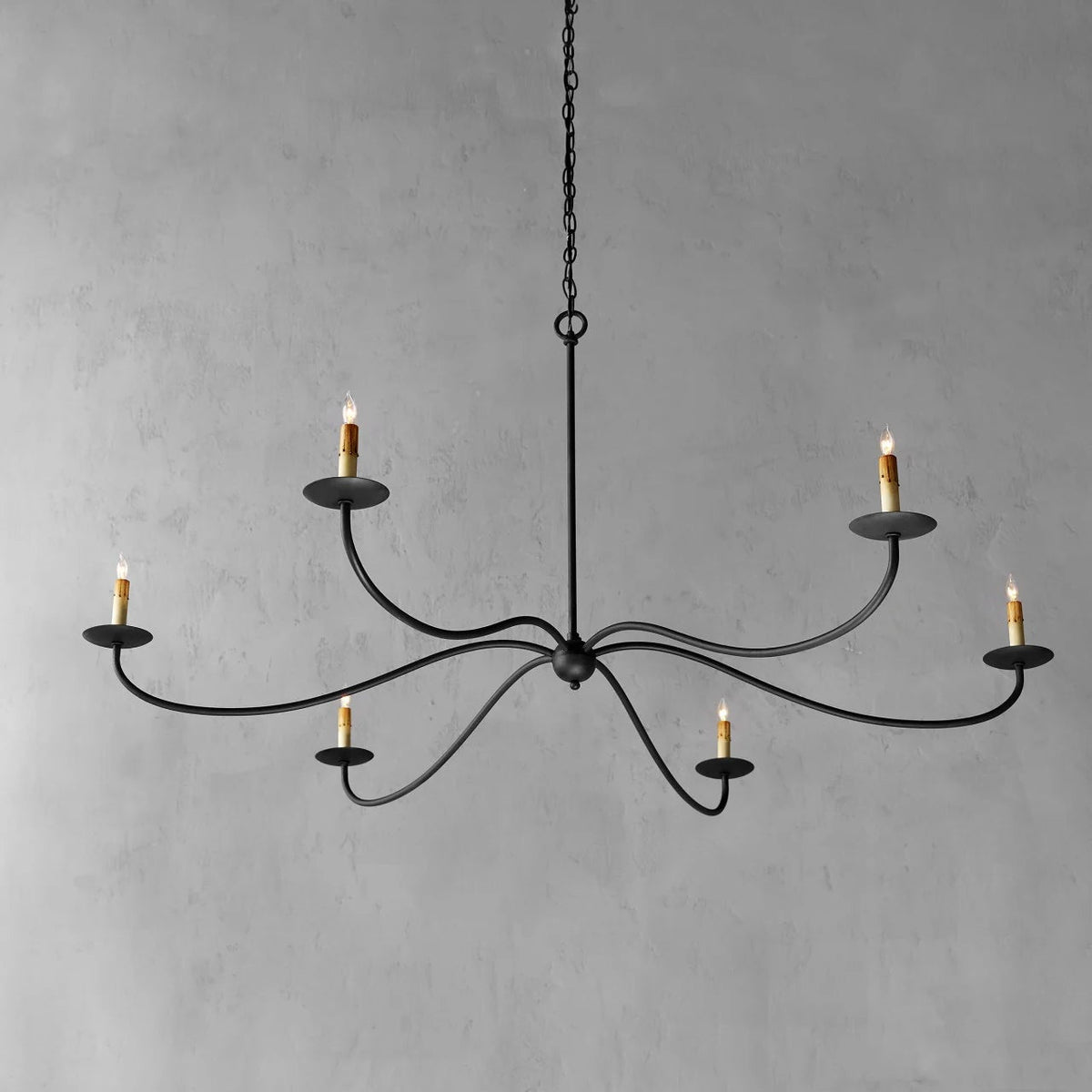 Saxon Large Black Chandelier
