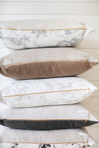 Preston Pillow Cover - Charcoal