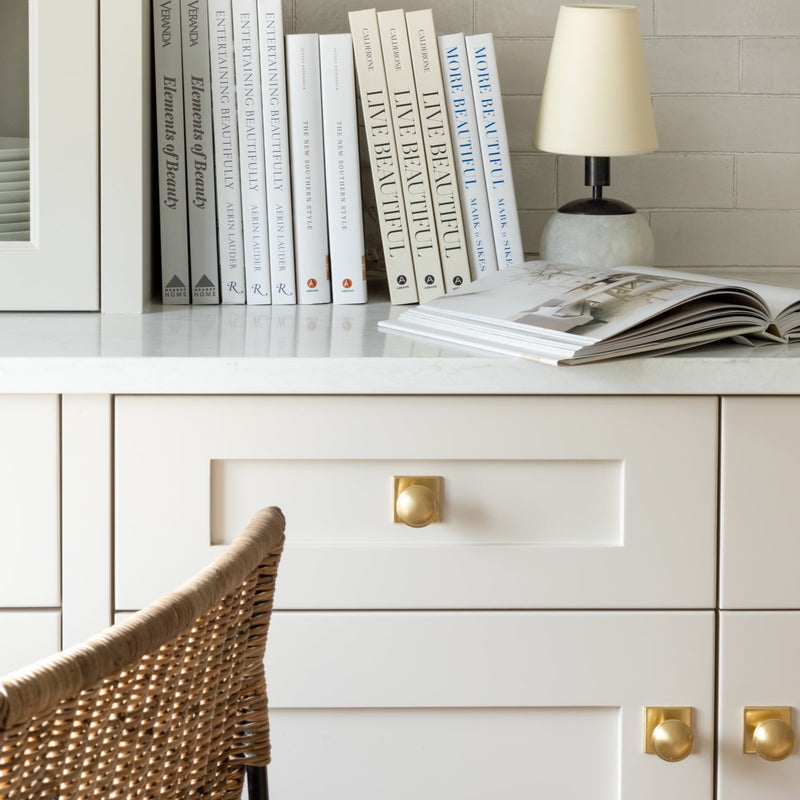 Queslett Knob with Square Backplate – Acres Market & Interiors