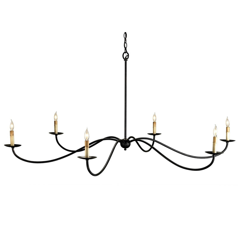 Saxon Black Iron Chandelier