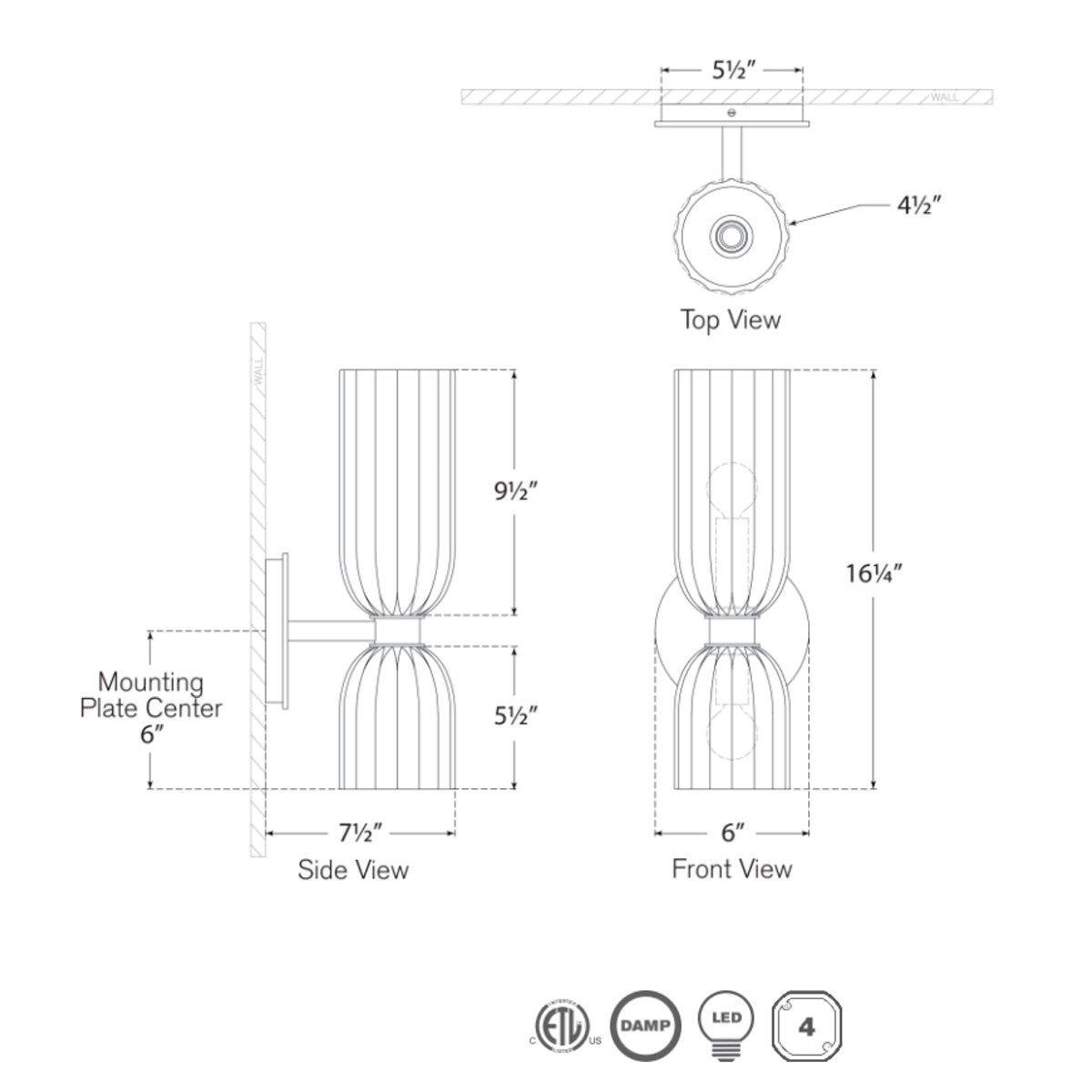 Asalea Double Bath Sconce