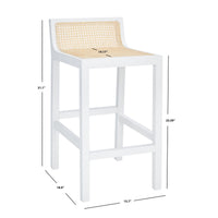 Saylor Low Back Counter Stool - White