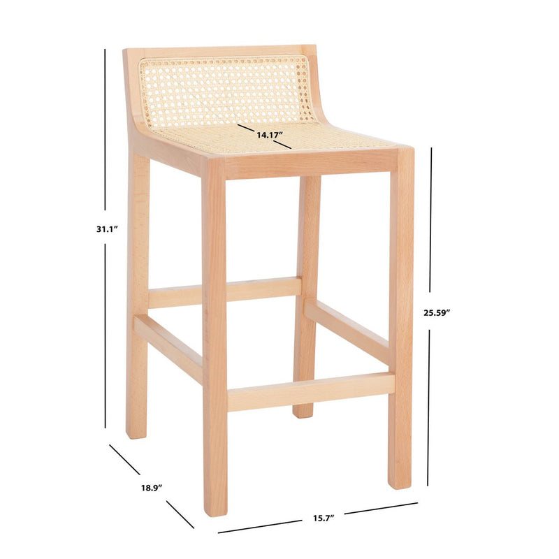 Saylor Low Back Counter Stool - Natural