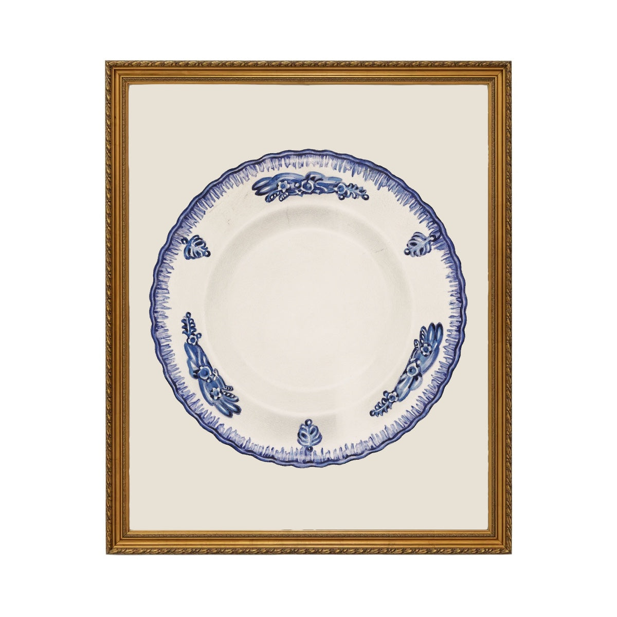 Victorian Blue Plate - Unframed Art Print