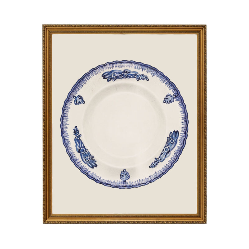 Victorian Blue Plate - Unframed Art Print