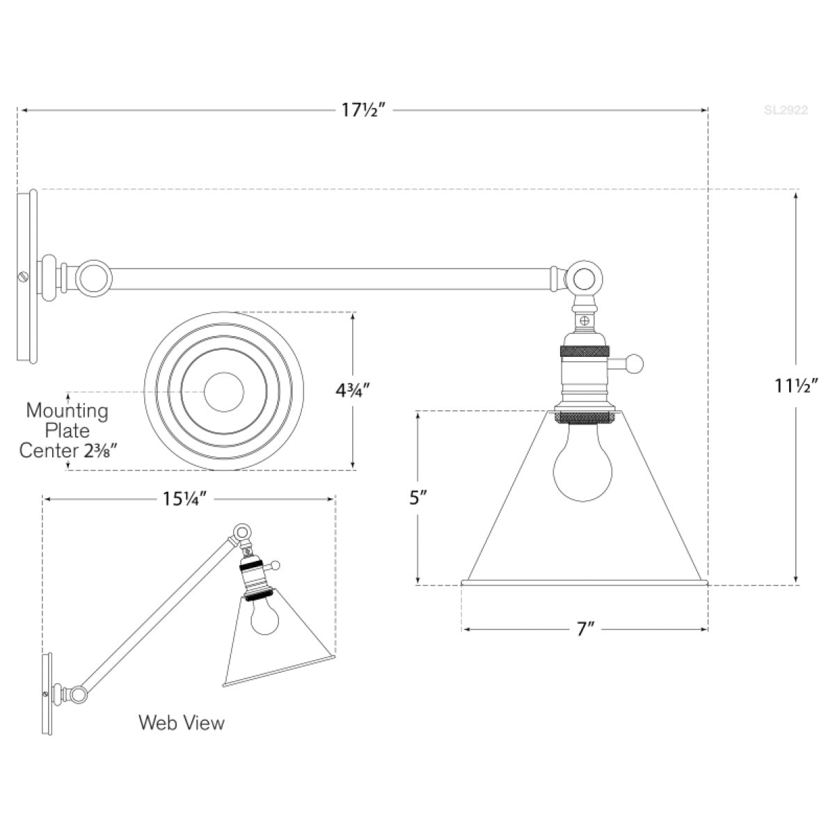 Boston Functional Single Arm Library Light