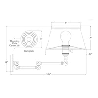 Boston Swing Arm with Linen Shade