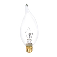 Candelabra Flame Tip Bulb 40 Watt Incandescent Dimmable E12 2700K