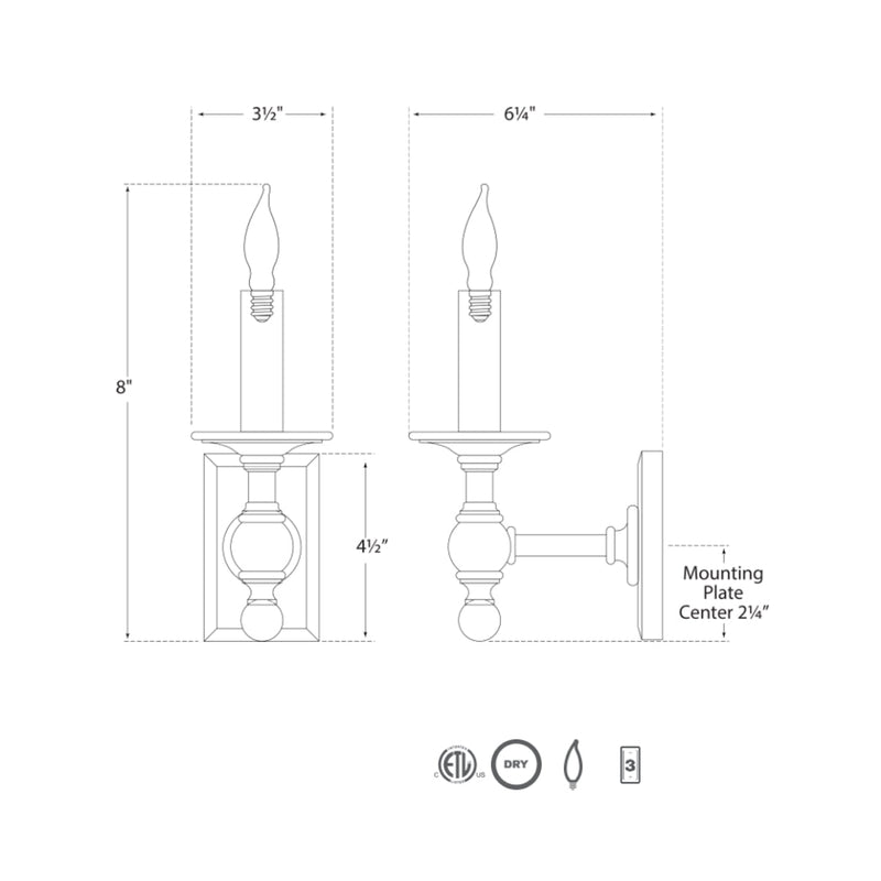 Single Library Classic Sconce