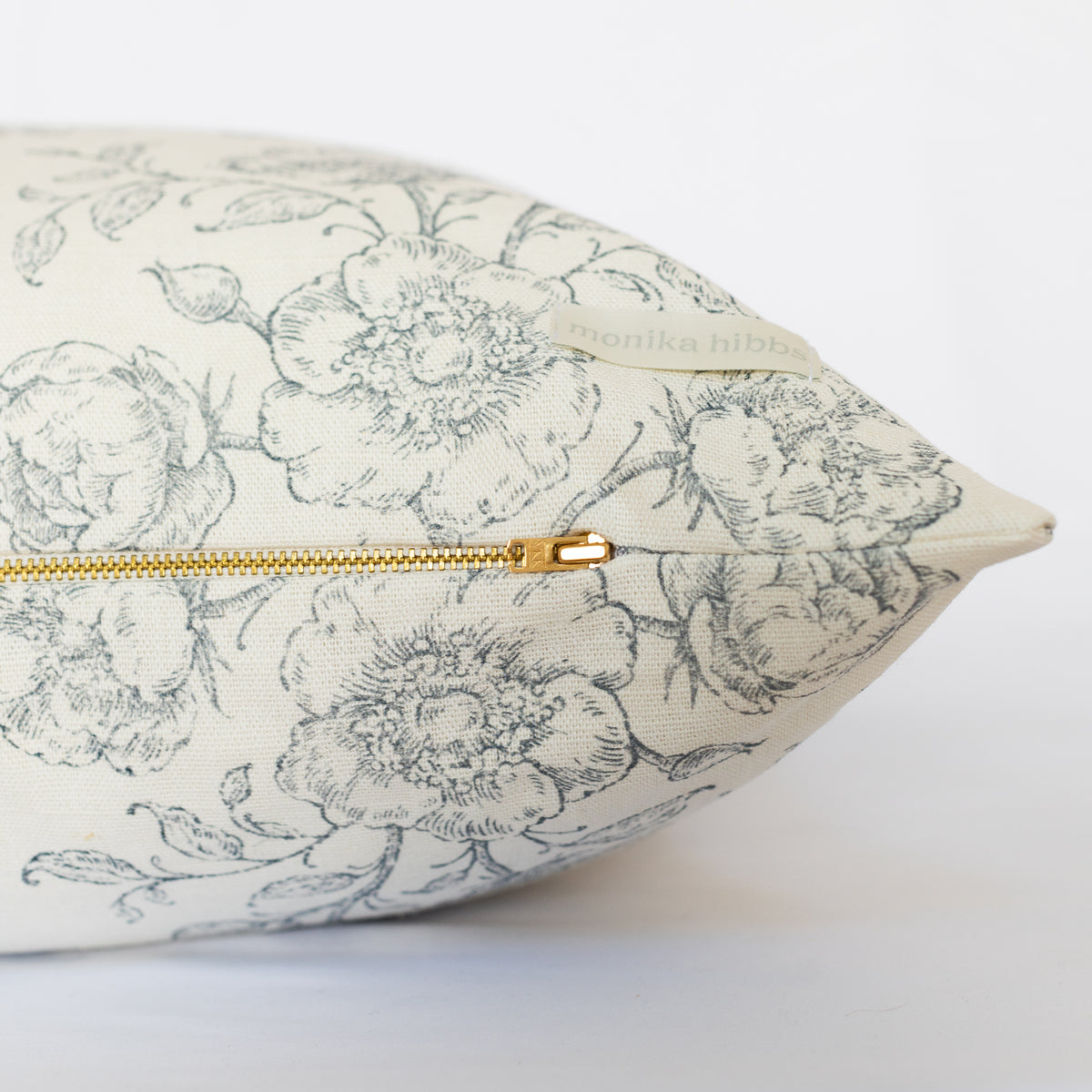 Mabel Pillow Cover - French Blue - 22" x 22"
