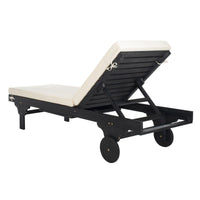 Hampton Chaise with Side Table - Black