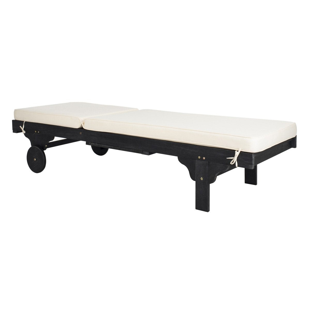 Hampton Chaise with Side Table - Black