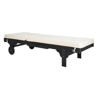 Hampton Chaise with Side Table - Black