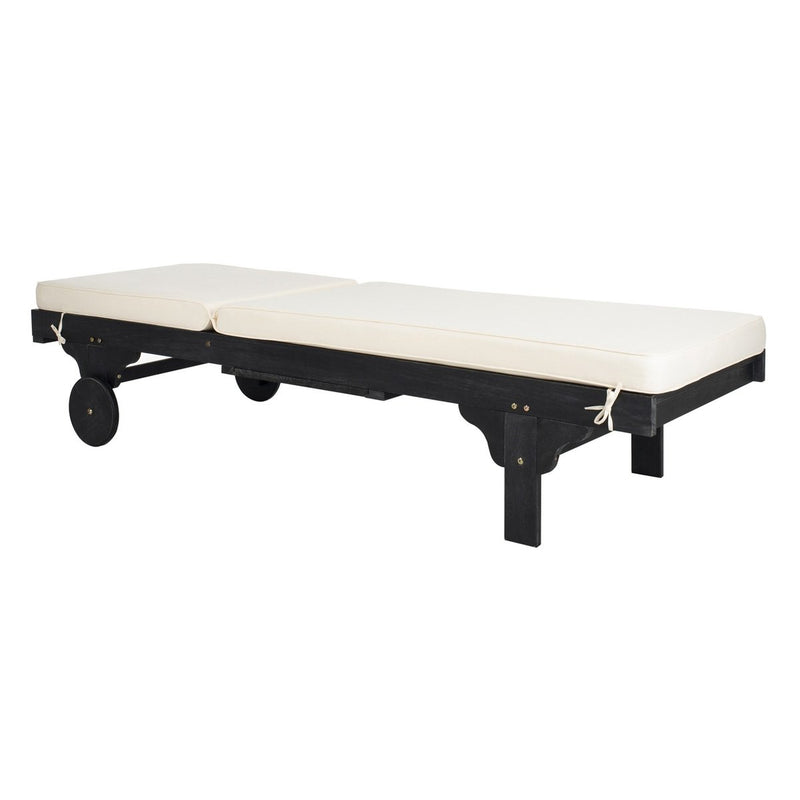 Hampton Chaise with Side Table - Black