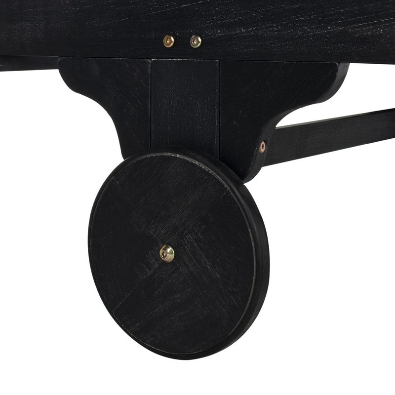 Hampton Chaise with Side Table - Black