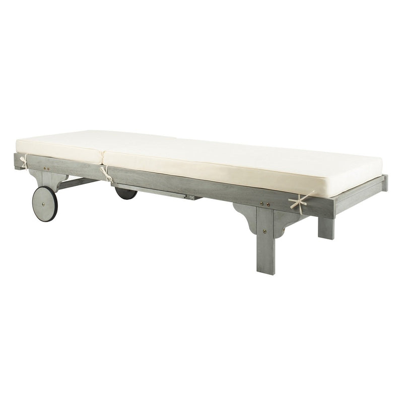 Hampton Chaise with Side Table - Ash Grey