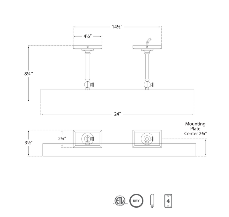 Cabinet Maker's Picture Light - 24"